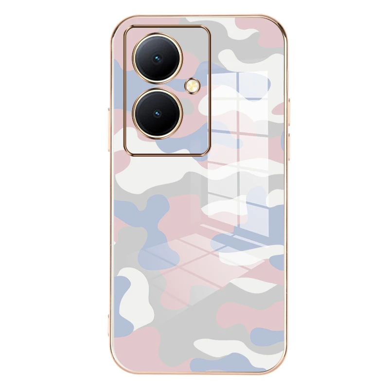 

Camo Style Plating Phone Case For vivo Y78 S17e S17 iQOO Neo 8 Pro Soft Cover