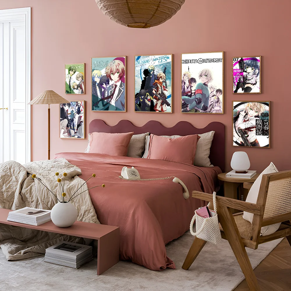 Классические постеры с фильмами Aoharu X Machinegun винтажные наклейки для декора