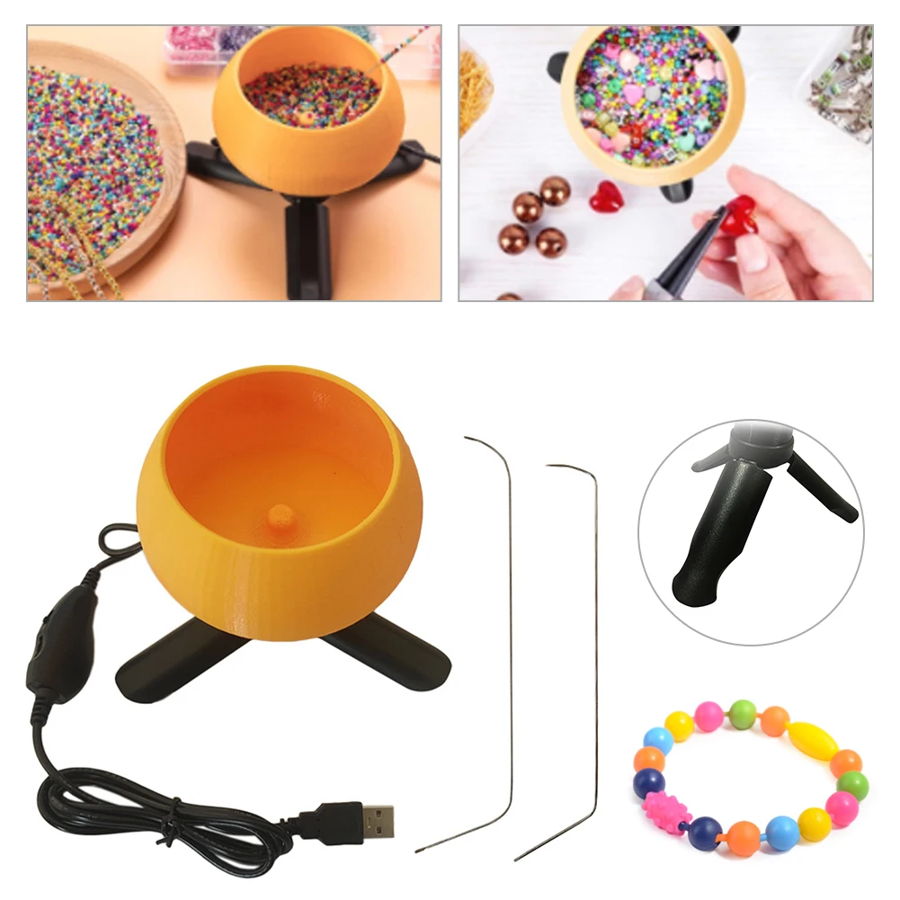 

Electric Bead Spinner Kit, Adjustable Speed Spin Bead Loader For DIY Making For Beads Necklace Seed And Bracelets Threader Gifts