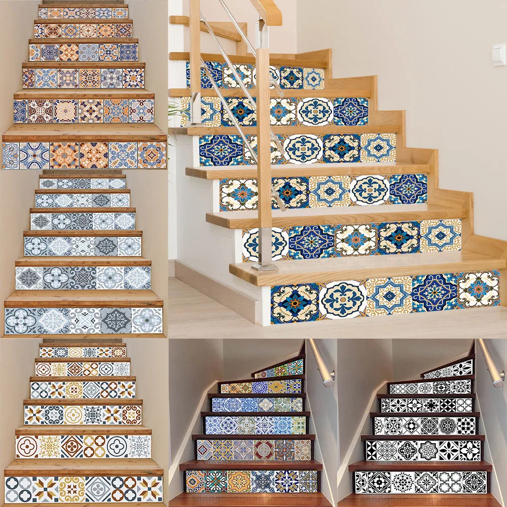 

Self-adhesive Staircase Sticker Vinyl Colorful Landscaping Removable 3D Stairs Decoracion Escaleras for Steps Decals Home Decor