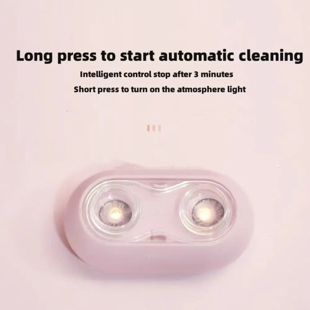 

Cute Automatic Rabbit Beauty Pupil Storage Contact Lens Cleaner High Frequency Vibration Cleaning Container Tools