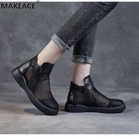 2022 new fashion womens sandals casual mesh sandals thick sole versatile comfortable breathable short boots 43 size women shoes
