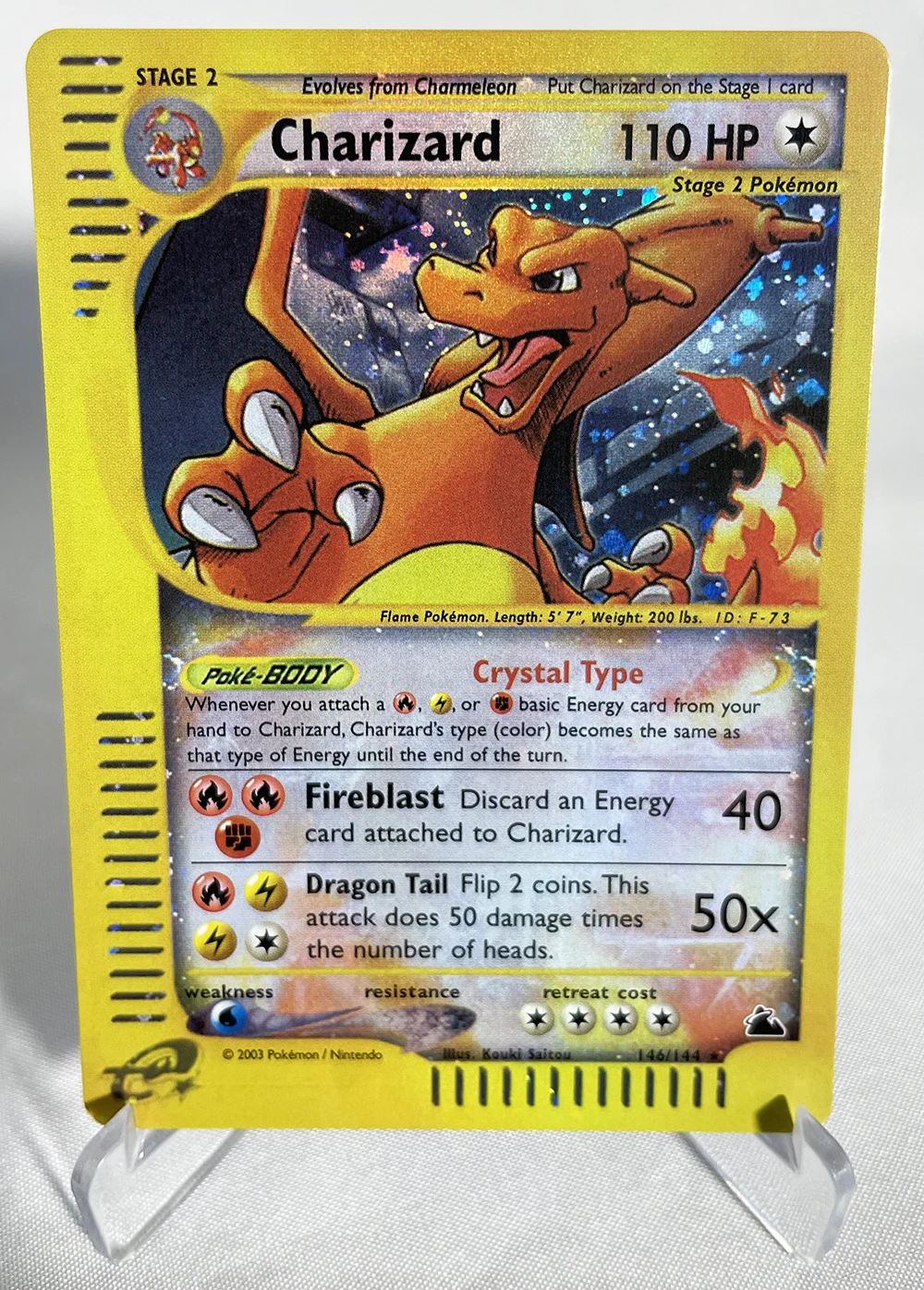 Cartes Pokemon PTCG F  première édition  e-card  Charizard Skyridge (SK)  Alakazam  jeu classique