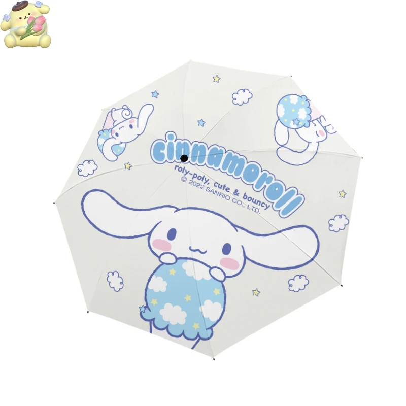 

Sanrio Kawaii Cinnamoroll Umbrella Cartoon New Sunny and Rainy Umbrella Outdoor Manual Umbrella Anti-ultraviolet Cute Parasol