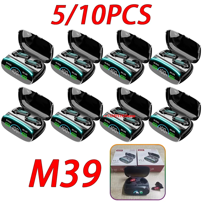 

Lot 5/10pcs M39 Tws Gaming Headset Bluetooth Earphone TYPE-C Charging Earbuds Headphone Microphone V5.2