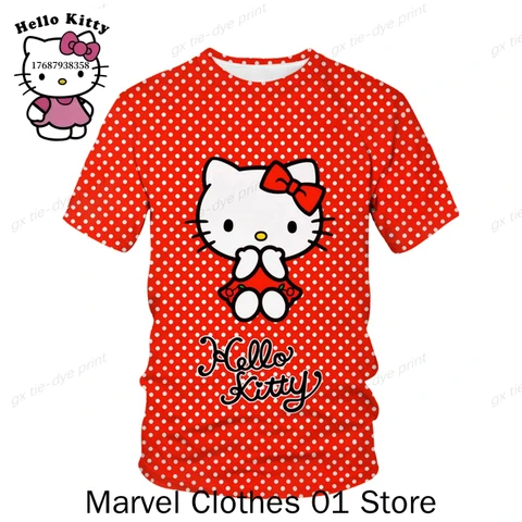 Hello kitty t-shirts  Черная майка, Футболки, Футболки для девочек