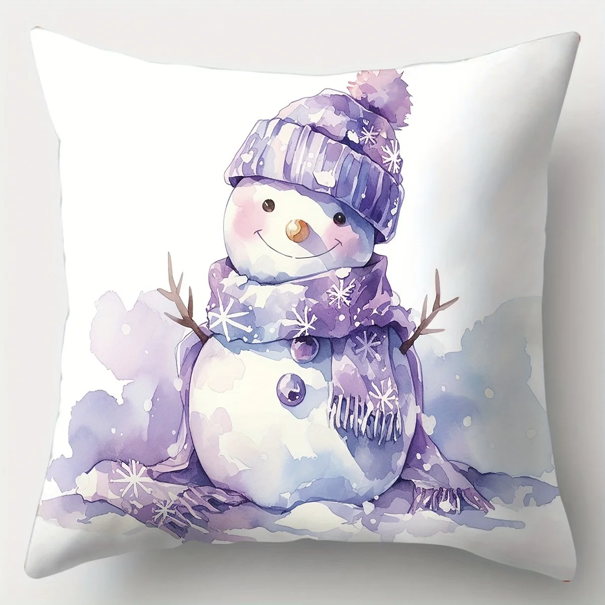 

Рождественское украшение, наволочка, подарок, фиолетовый Санта-Клаус, снеговик, наволочка для гостиной, диван, подушка, украшение для комнаты, дома