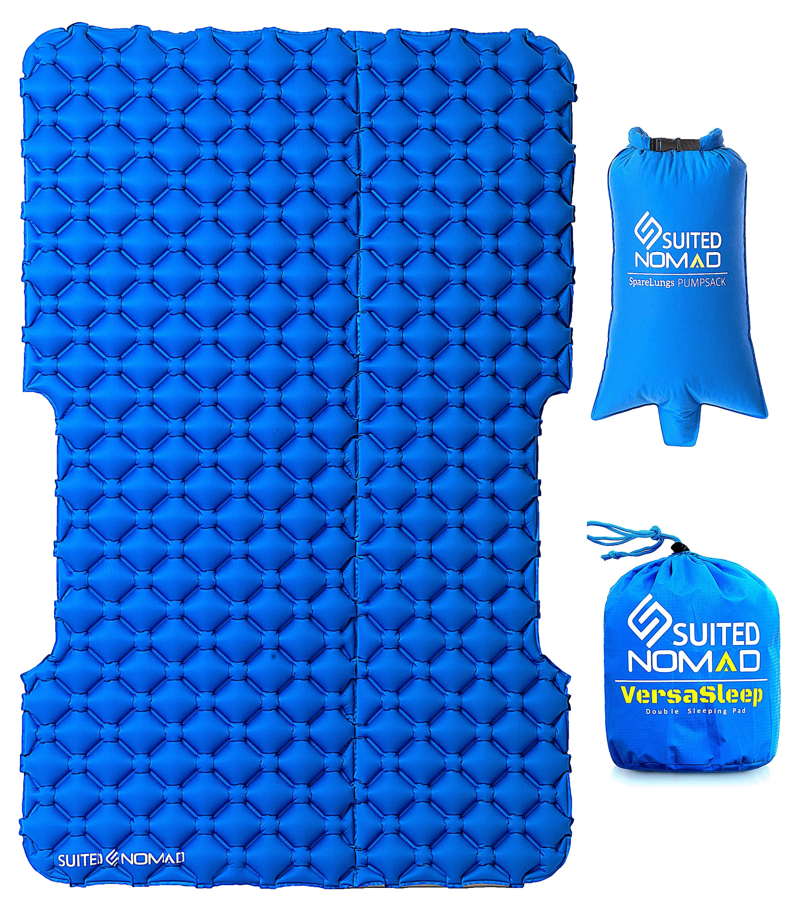 

Double Sleeping Pad for Camping, 2 Person Inflatable SUV Air Mattress Bed