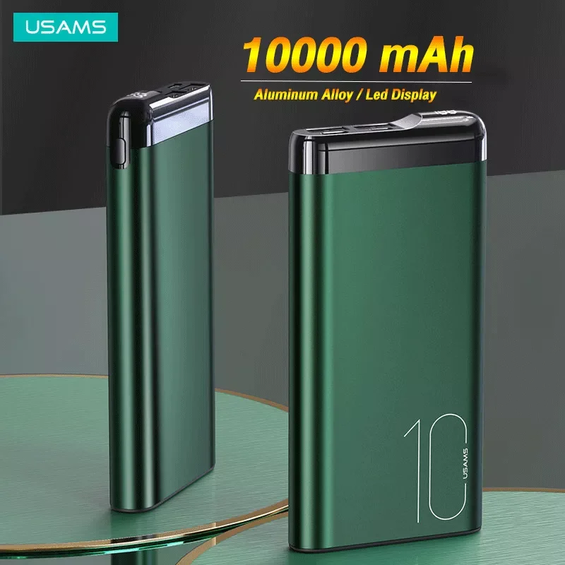 

Внешний аккумулятор USAMS на 10000 мА · ч с портами USB Type-C