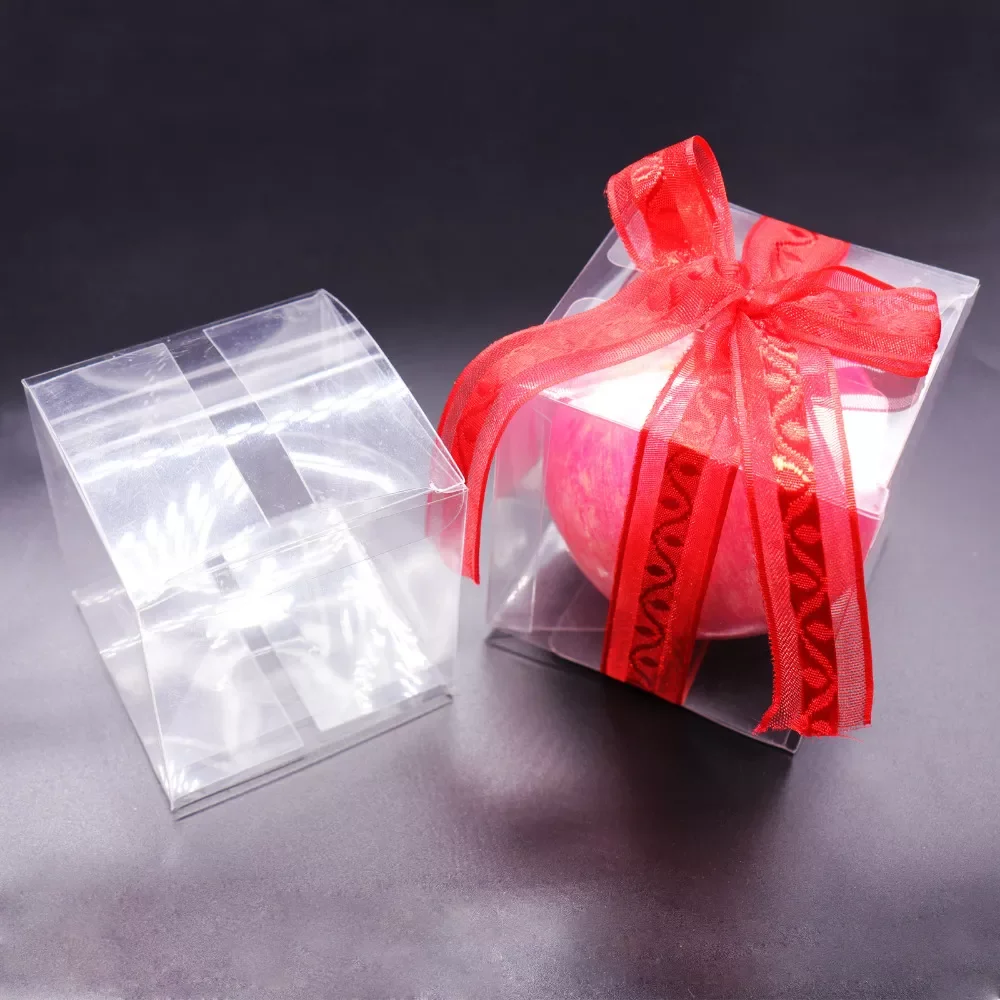 

Cake Box Packaging Paper Bags With Clear PVC Window Birthday Girl Gift Box Presents Sweets Kraft Paper With Ribbon Packge