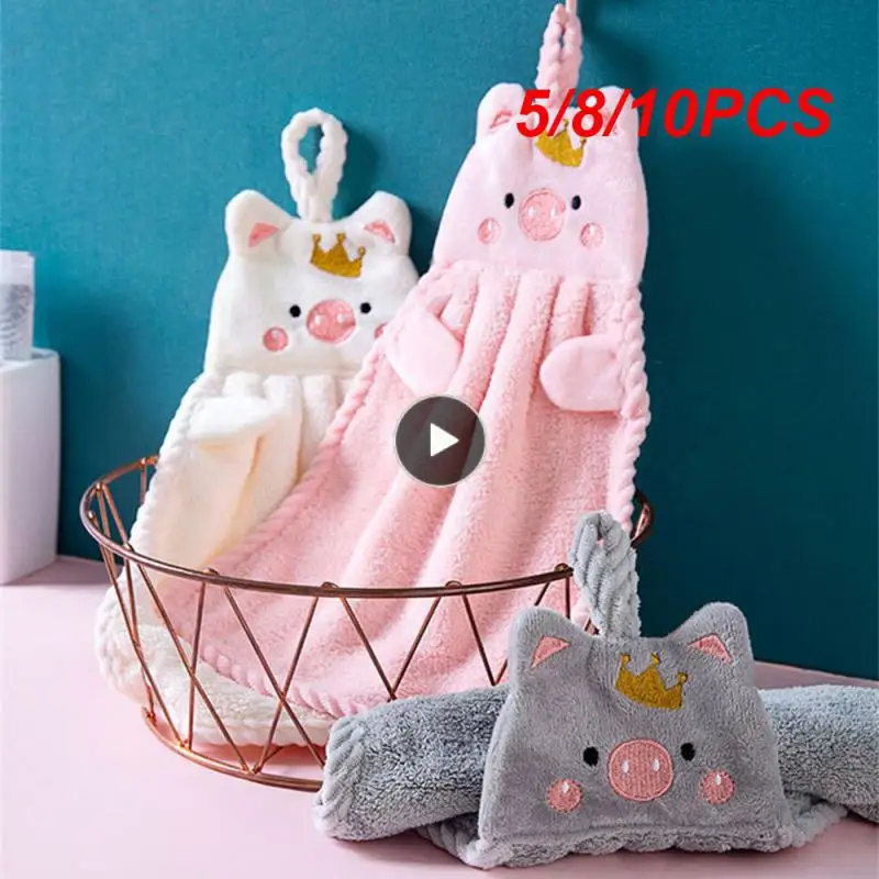

5/8/10PCS Quick Drying Cute Design Finely Crafted Towels Multi Scene Use Used Repeatedly Super Absorbent Hand Towel