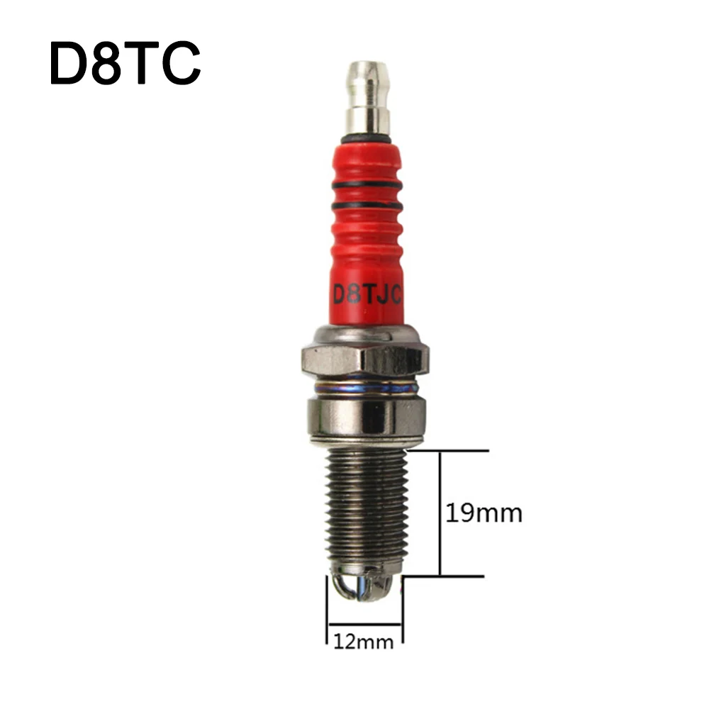 

D8TC A7TC сопла свечи зажигания уровень 3, многоугольное зажигание с красной головкой, свеча зажигания для мотоцикла CG 125cc 150cc 200cc 250cc