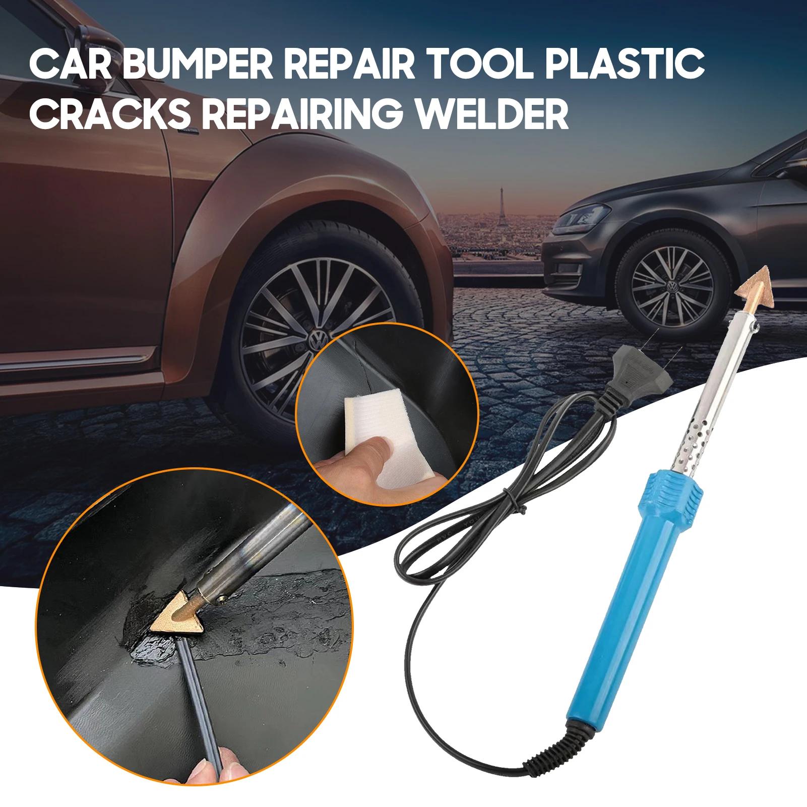 

80W Plastic Welding Kit Soldering Iron Car Bumper Kayak Repair Tool Plastic Cracks 1.5cm² Welding Area Repairing Welder