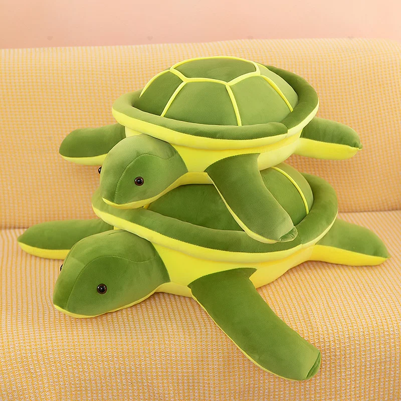 

Soft Plush Toys Hugging Pillows Tortoise Plushie Doll Comfy Turtle Shaped Cushion Stuffed Animal Bed Time Friend For Kids Toy