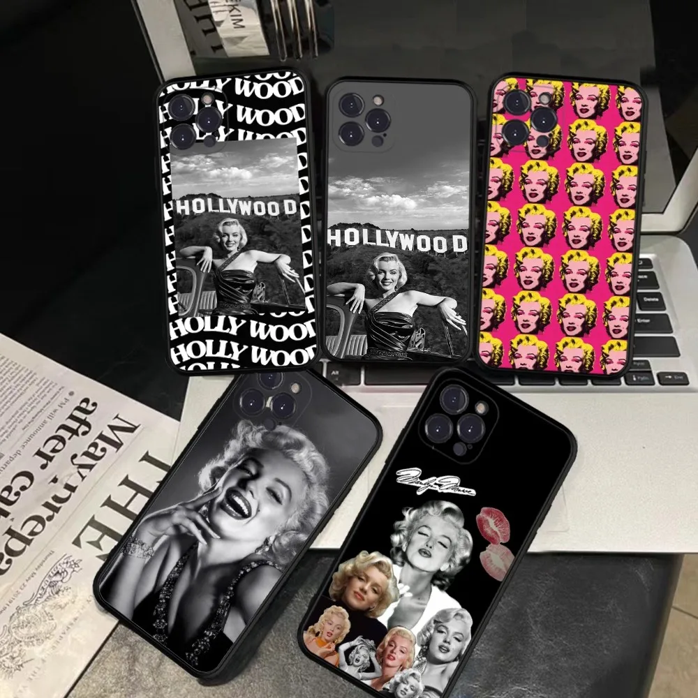 Силиконовый мягкий чехол для подушки Marilyn Monroe iphone 15 14 13 12 11 Pro Mini XS MAX 8 7 6 Plus X XR
