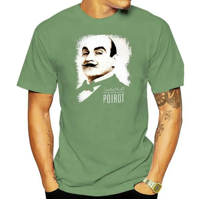 

Мужская черная футболка Agatha Christie herработу Пуаро 6-A-367