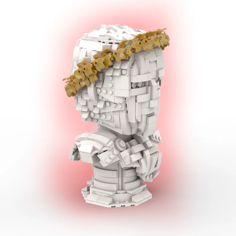 971 шт. Moc римский император мраморный бюст шлемы модель строительные блоки