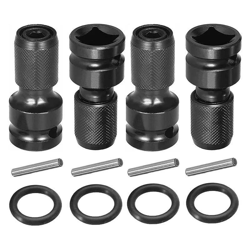 

1/2 Inch Square Drive to 1/4 Inch Hex Female Socket Adapter Converter Chuck Adapter for Impact Air and Electric Wrench