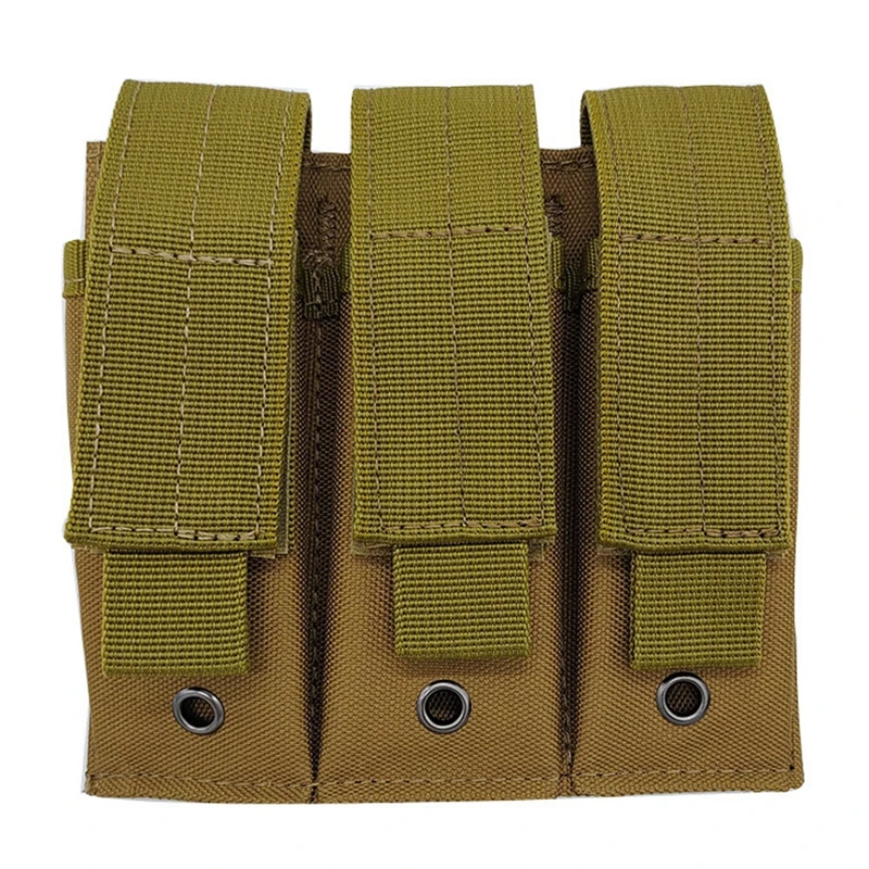 

Tactical Military Triple Pistol Magazine Pouch Molle Mag Pouch for 9mm/.40 Calibers Glock S&W M&P,Sig 226/229,Beretta M9,1911