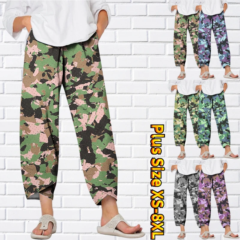 

Women's Casual Daily Micro-elastic Style Blend Breathable Mid Waist Pants Casual Chinos Trousers Front Pocket Full Length Pants