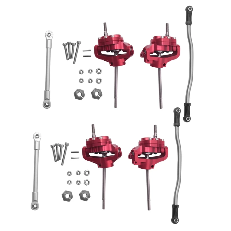 

2X портал из алюминиевого сплава, передние и задние оси с рулевым соединением для 1/10 RC Crawler Axial SCX10 II 90046 90047 AR44 Axle