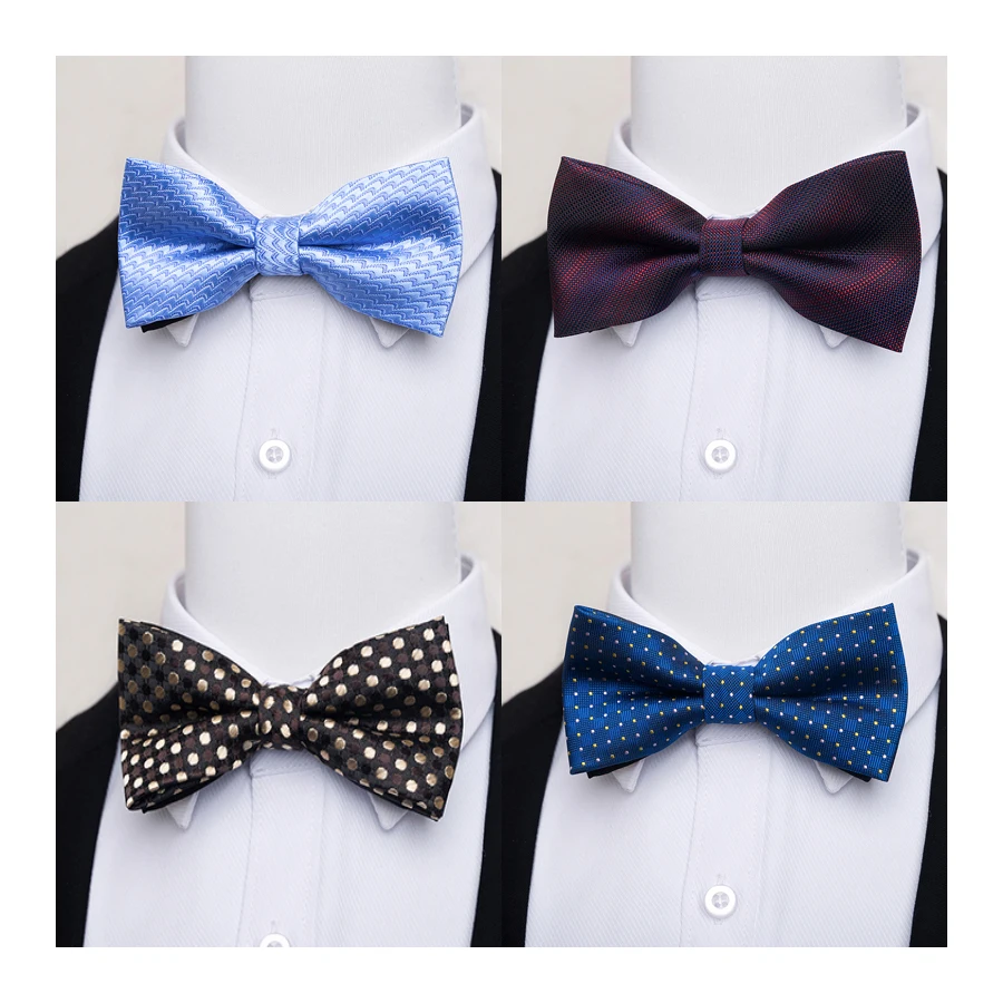 Brand Fashion Brand Silk Bow Tie Dot Dark Grey Man Wedding Accessories Fit Formal Party lover's day Butterfly Tie Bowtie