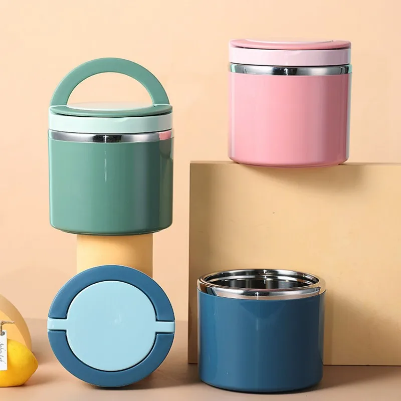 

630/1000ml Food Thermal Jar Food Containers Thermos Bento Box Stainless Steel Lunch Box Leak Proof Insulated Food Jar for Kid