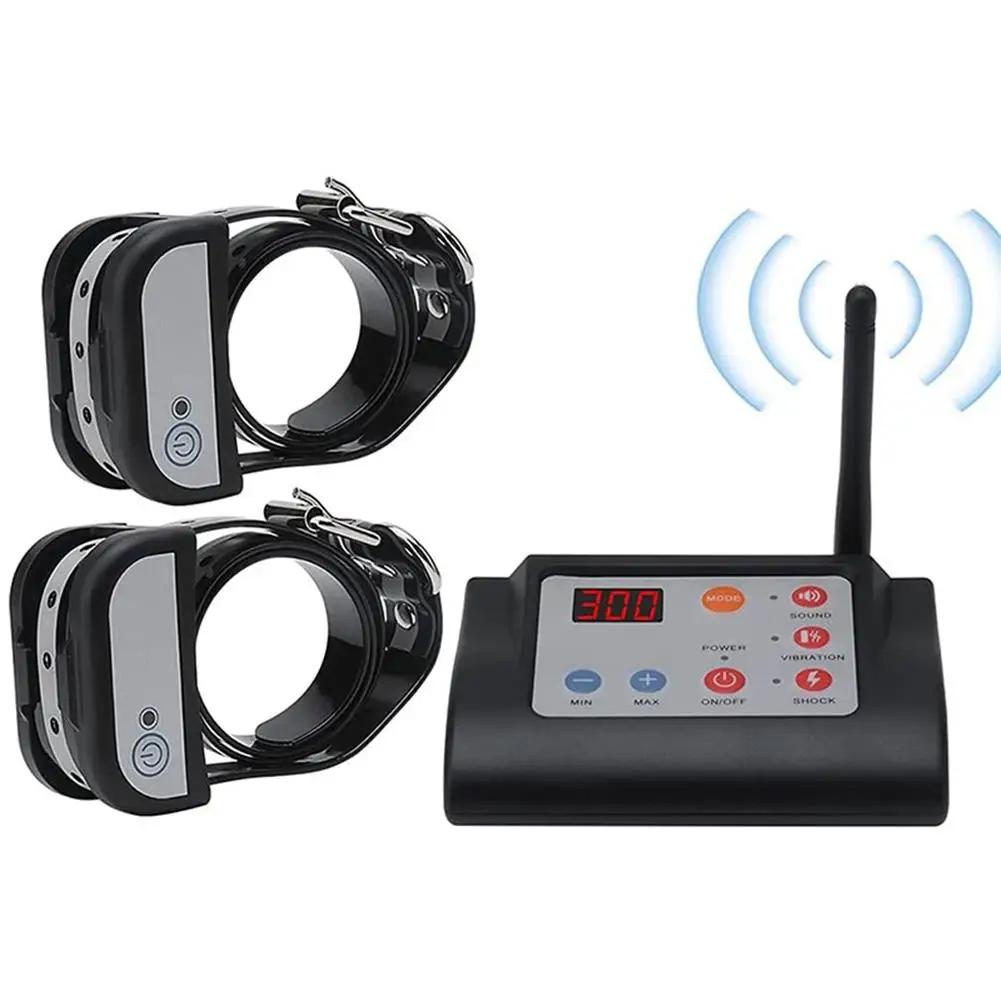 

2 in 1 Wireless Dog Fence with Training Collars Electric Pet Fencing System Rechargeable Indoor and Outdoor for 2 Dogs