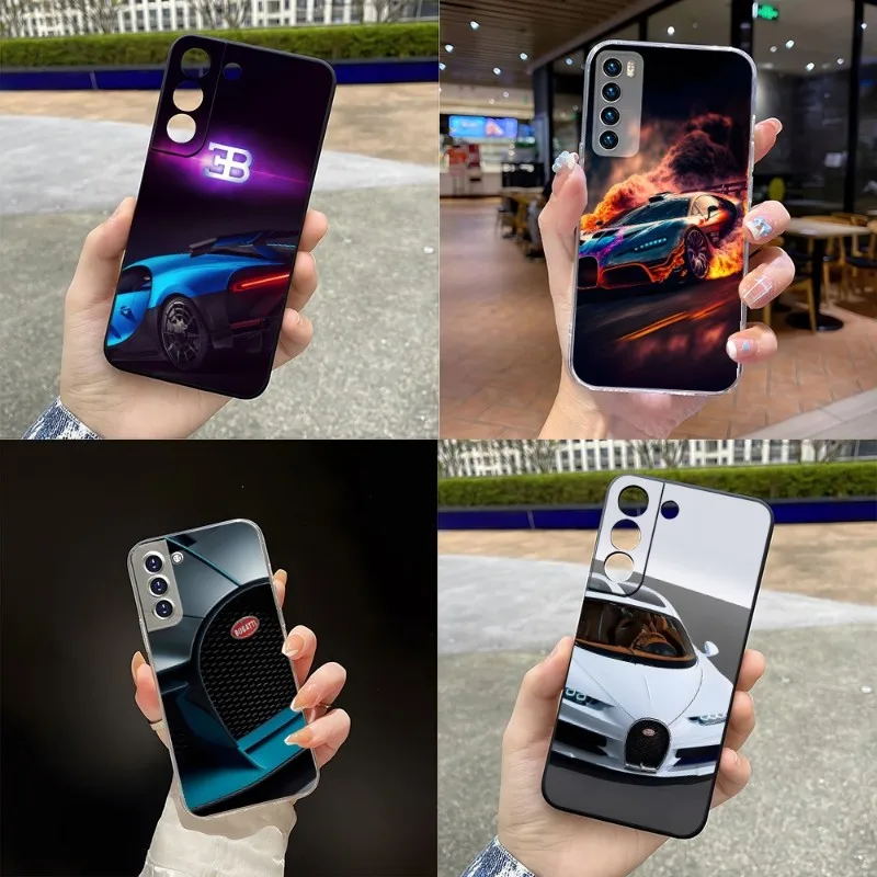 

Роскошный автомобильный чехол Bugatti для телефона, новый силиконовый чехол для Samsung S23 Note 20 10 S30 S 22 10E Fe Pro Plus Ultra A12 A42 A71 A91 M32