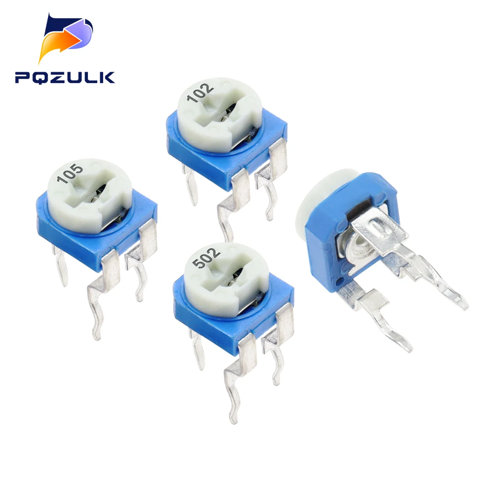 10 шт. Подстроечный резистор RM063 100 200 500 1k 2k 5k 10k 20k 50k 100k 200k 500k 1m Ом триммер