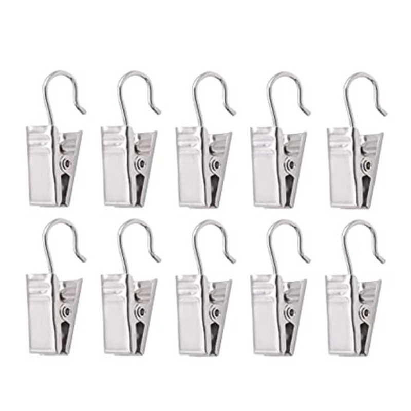 

10Pcs Curtain Clips with Hook for Curtain Photos Home Decoration Outdoor Christmas Party Wire Holder for Hanging Curtain
