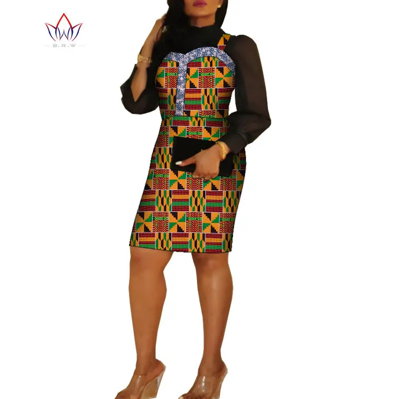 

Одежда в африканском стиле Женские Модные Платья с цветочным принтом анкарская воск Дашики вечерние нее винтажное платье-футляр женская одежда WY128