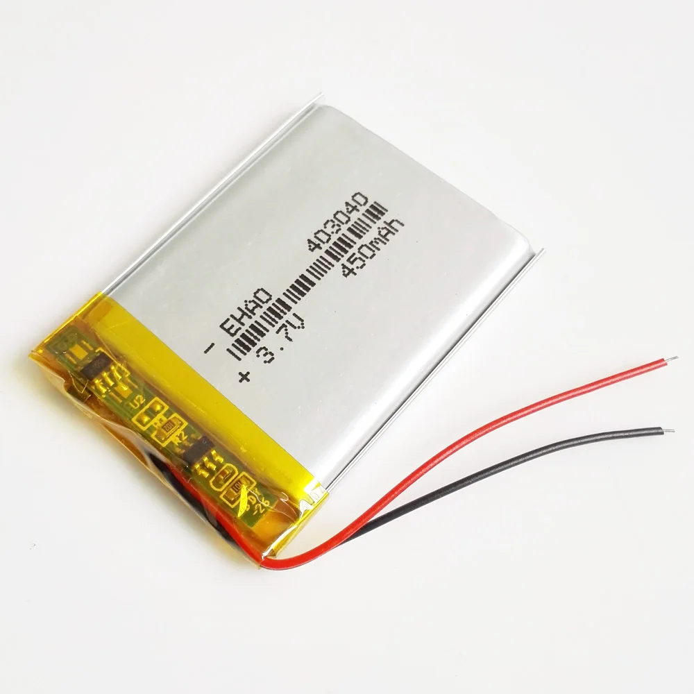 EHAO 403040 3 7 V 450mAh литий-полимерная LiPo аккумуляторная батарея для Mp3 DVD электронной