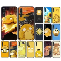 bandai pokemon psyduck phone case for huawei p30 40 20 10 8 9 lite pro plus psmart2019