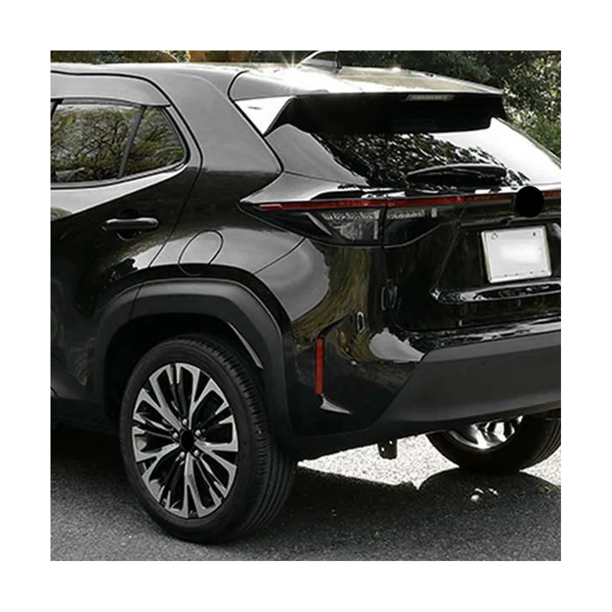 

For Toyota Yaris Cross 2020 2021 Car Chrome ABS Exterior Side Rear Window Spoiler Triangle Cover Trim