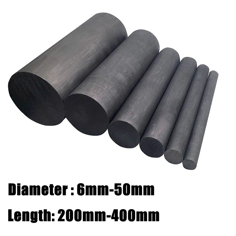 Длина 200-400 мм/Диаметр 6-50 мм Чистый графитовый стержень/графитовый стержень с