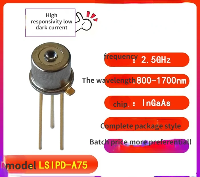 Фотодетектор пальца индийного галлия мышьяка в Пекине Minguang 800-1700 нм 2 5 ГГц |