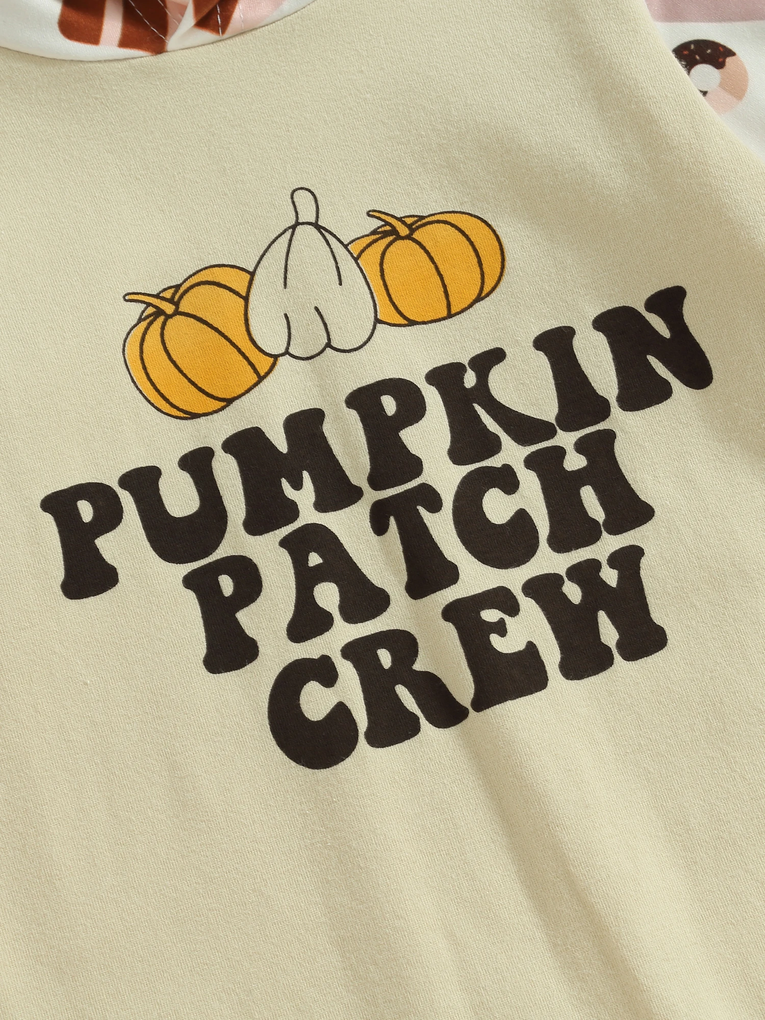 

Cute Toddler Halloween Costume Pumpkin Ghost Print Long Sleeve Hooded Jumpsuit with Biscuit Pattern