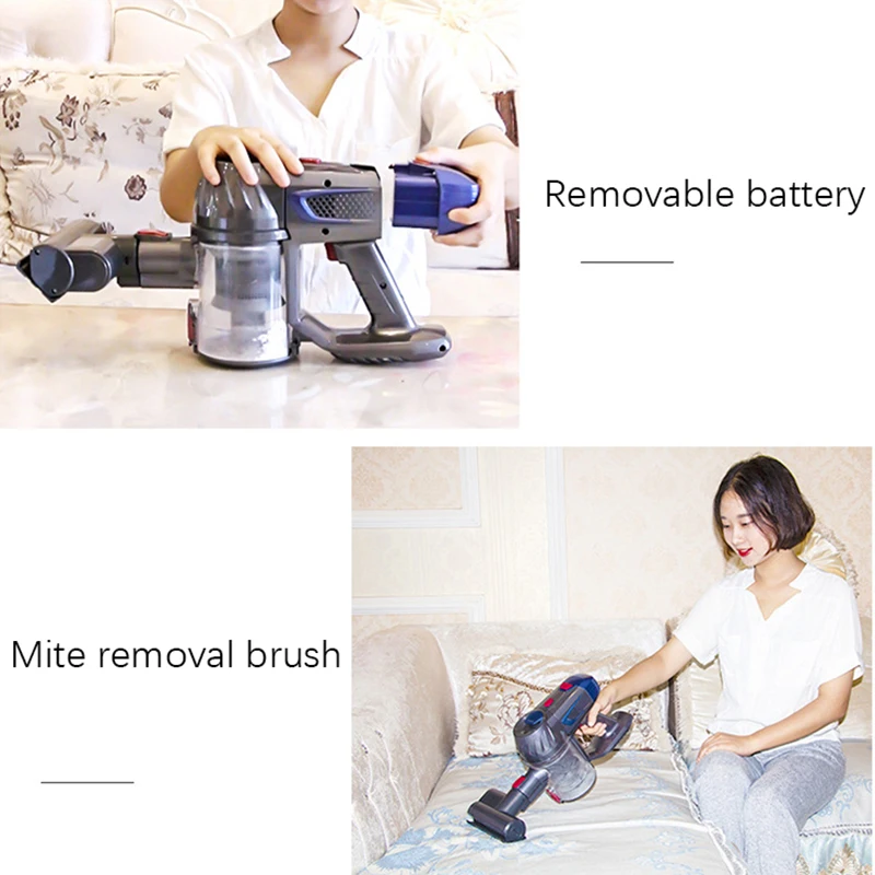 Беспроводной вертикальный пылесос для дома со светодиодный светильник кой