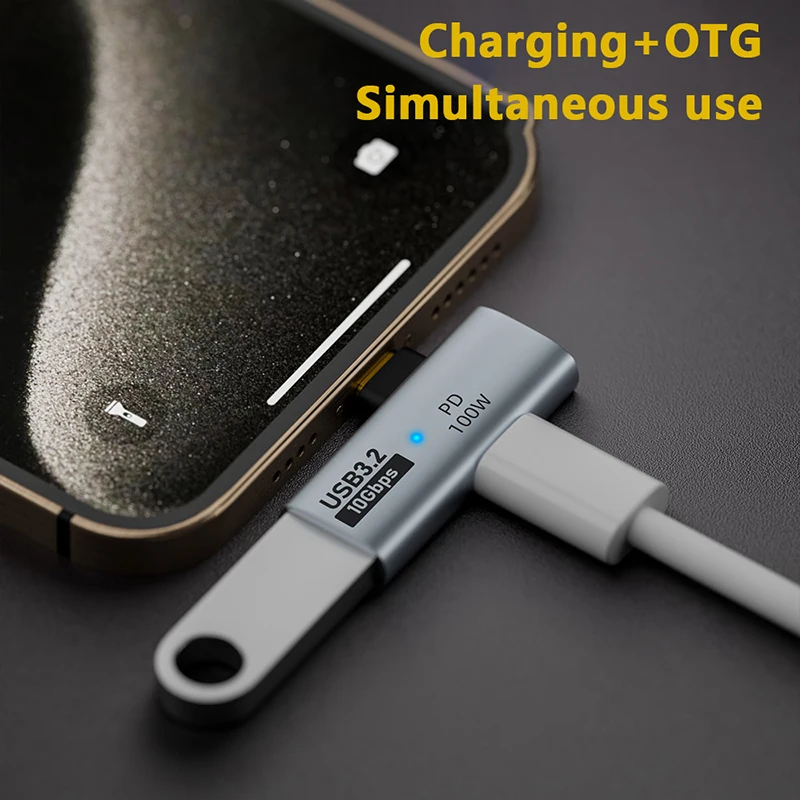 Адаптер USB Type-C 10 Гбит/с OTG 2 в 1 100 Вт