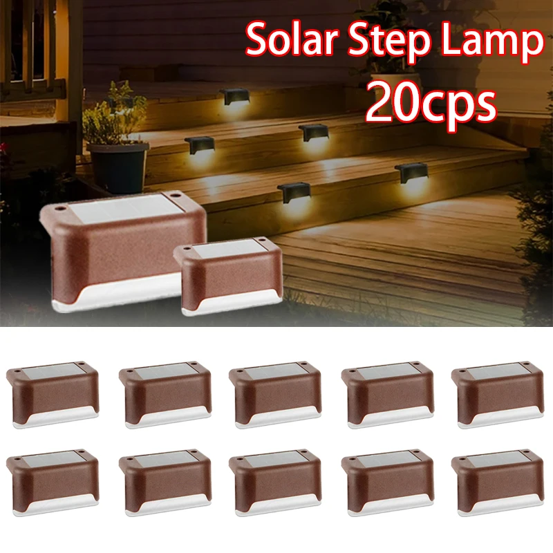 

1//4/10/20pcs Led Solar Stair Lamp Waterproof Outdoor Garden Courtyard Street Lamp Atmosphere Lamp Balcony Terrace Layout