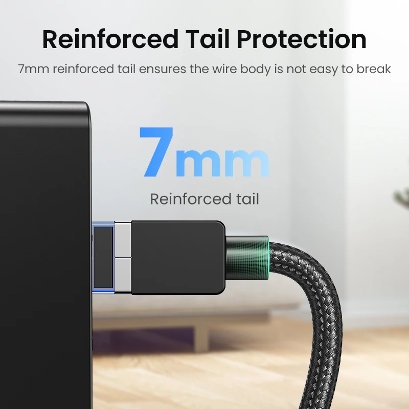 UGREEN CAT8 Ethernet Cable 40Gbps 2000MHz CAT 8 Networking Cotton Braided Internet Lan Cord for Laptops PS 4 Router RJ45 Cable
