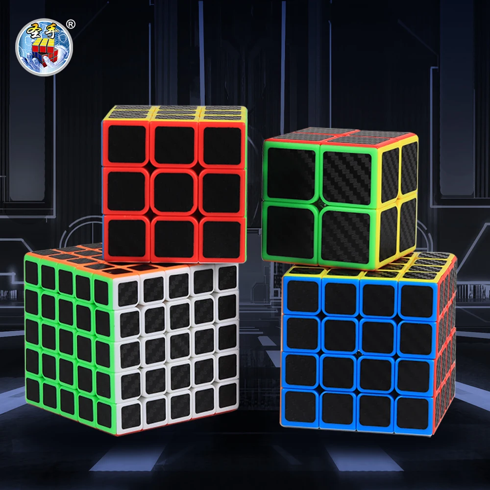 

SENGSO Speed Cube 2x2 3x3 4x4 5x5 Carbon Fiber Sticker Magic Cube Rubick Profession Puzzle High Quality Kid's Fidget Toys