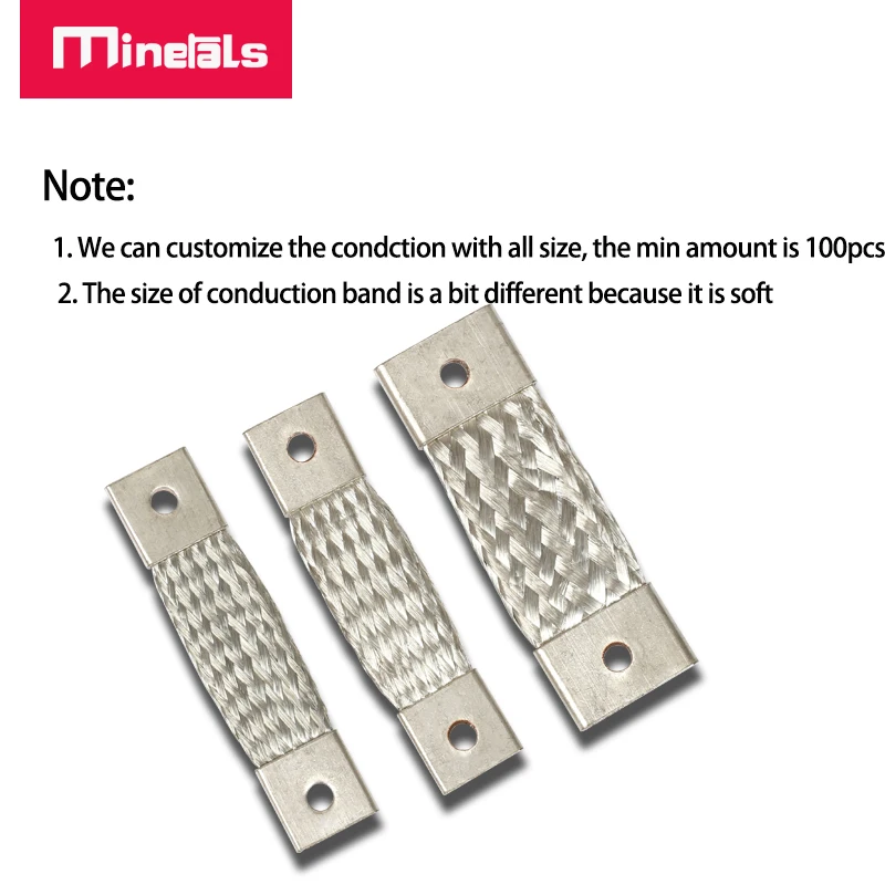 72mm Flexible Bus Bar Plated Copper Braided Strap Busbar M4 M6 M8 M10 Connector Battery Band 35mm2 50mm2 75mm2 140A 200A 400A