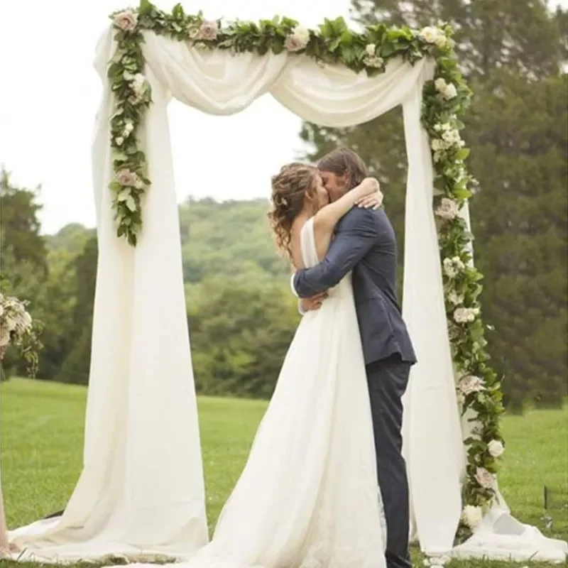 

Wedding Arch Curtain Drapping Fabric Sheer Chiffon wedding decoration Curtain Drapery Ceremony Reception Party Supplies