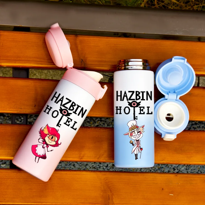 420 мл Hazbin Hotel мультфильм изолированная чашка из нержавеющей стали портативная