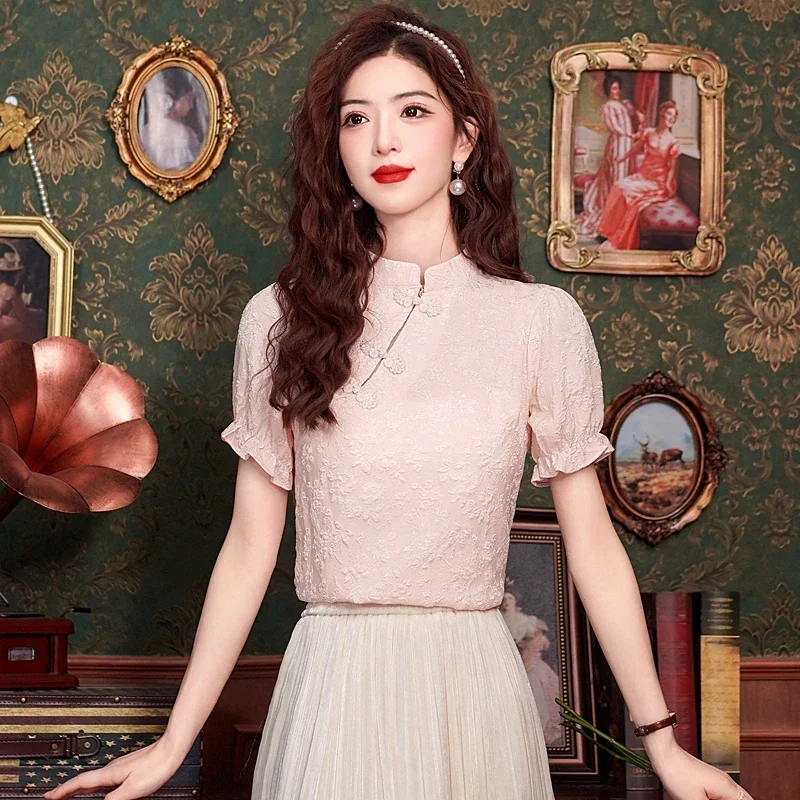 Летняя облегающая блузка с коротким рукавом женские блузки Женская мода 2024