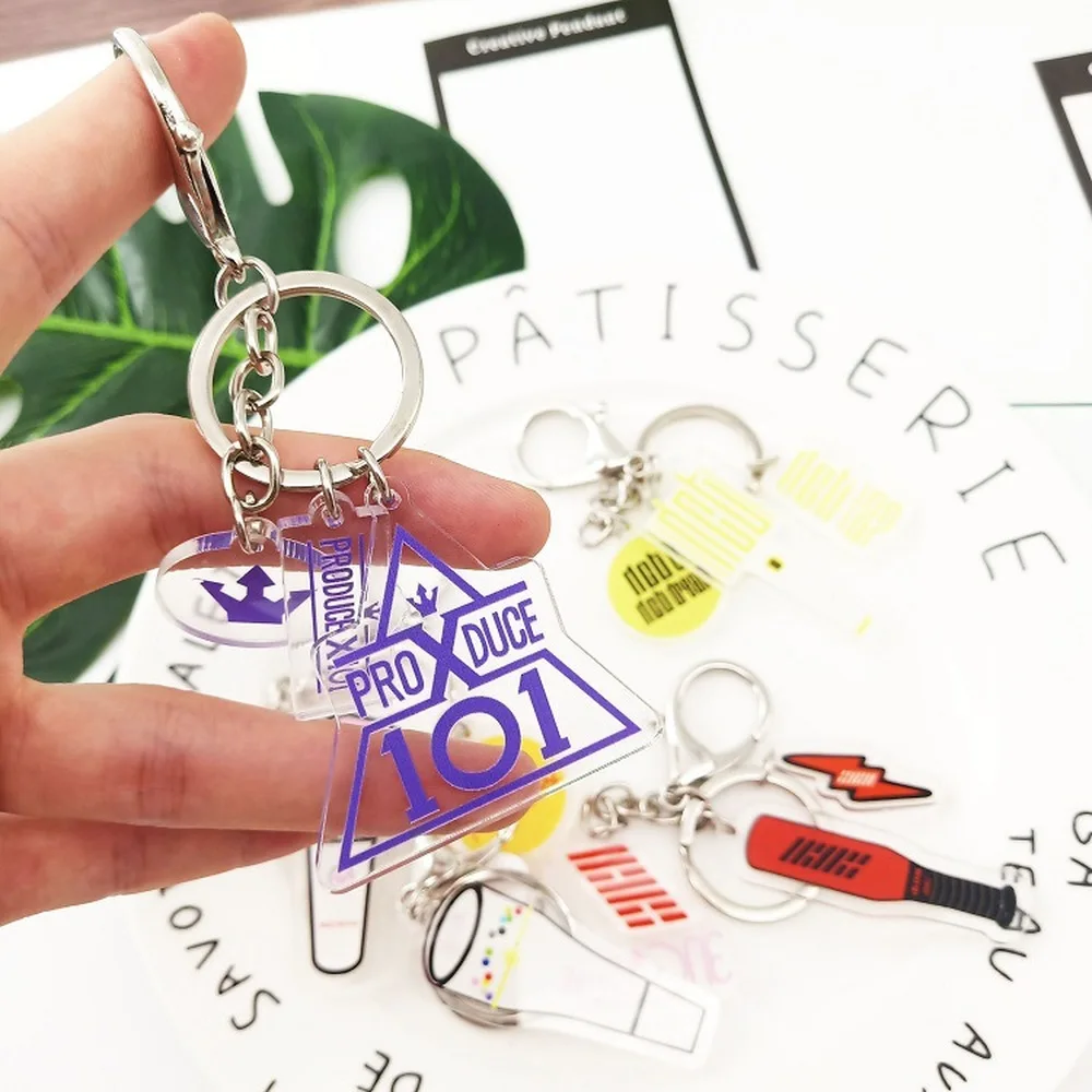 Брелки для ключей Kpop создают раньше 101 брелки кольцо подвеска набор канцелярских