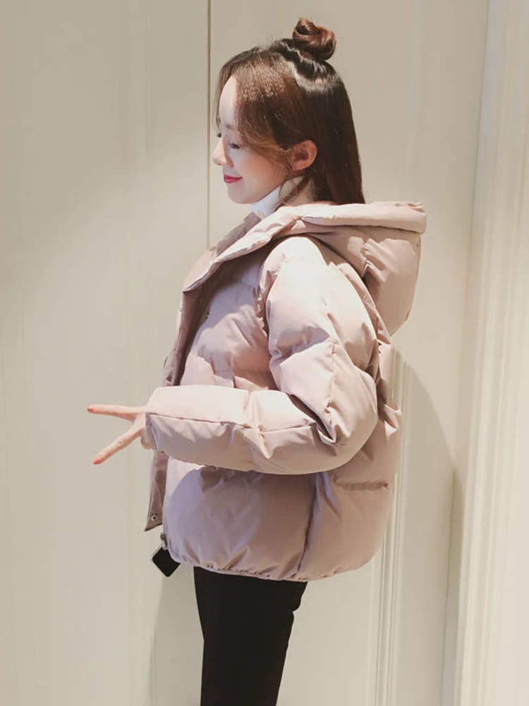 

Короткое зимнее женское пальто 2023, Теплая стеганая куртка, Женская свободная Модная парка, пальто, одежда