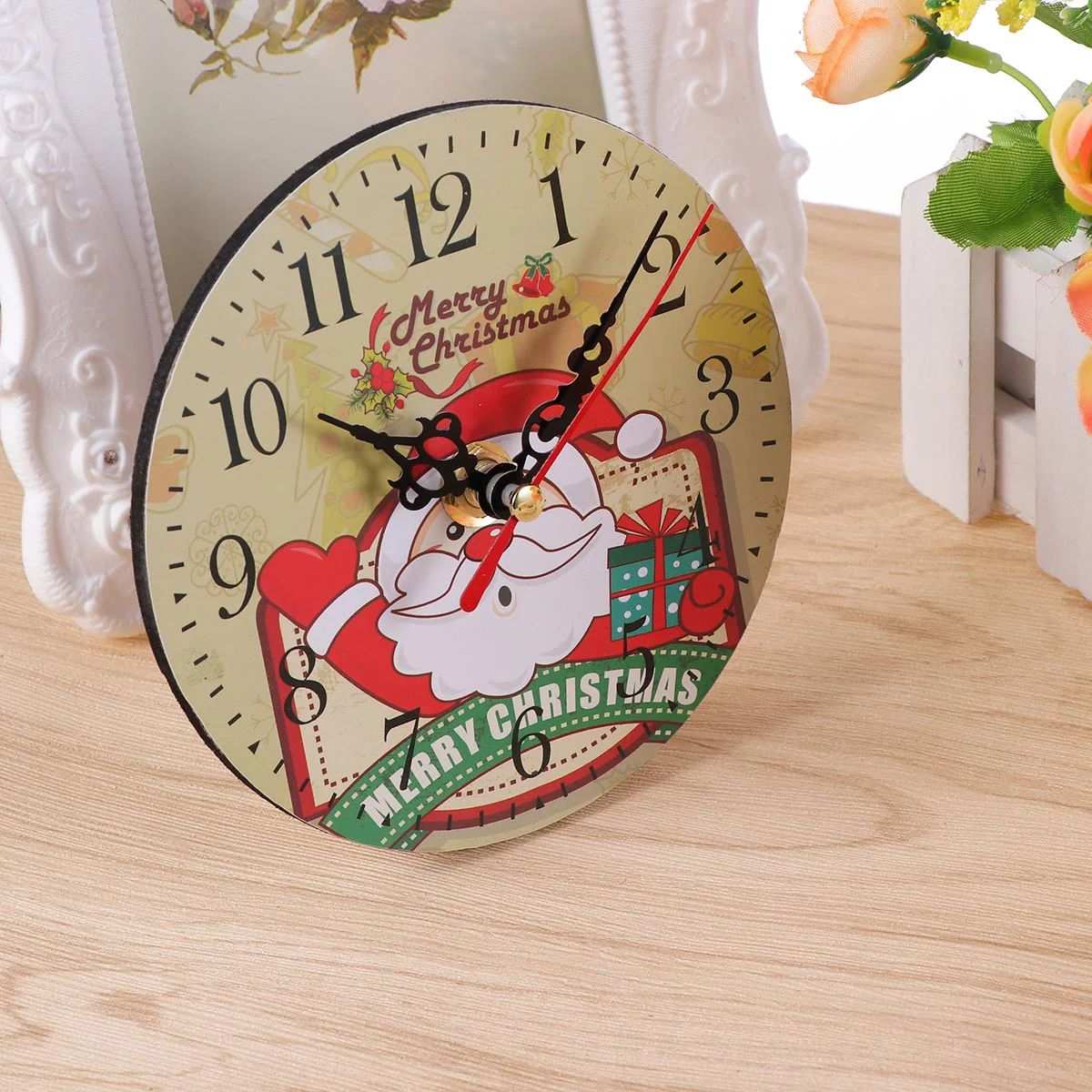 

1pc Wall Clock Wall Clock Christmas Wall Clock Digital Wall Clock Metal Wall Clocks Santa Clock